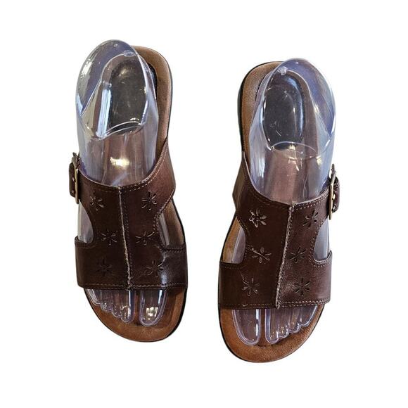 Life Stride Escape Vegan Leather Sandal Brown Size 8 - Picture 3 of 8